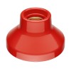 Plafonnier / Lampenfassung ELEKTRA, porcelaine, rot brillant, 1 x E27 max. 300W, 90mm Ø