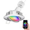LED Decken-Einbaustrahler CIRC schwenkbar chrom matt inkl. Smart Home RGBW GU10 LED Lampe, 5,41W, 473lm