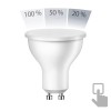 GU10 LED lampadina, PAR16, bianca (3900 K), 6,1 W, 609lm, 102°, 3-livelli-dimmer, opaco