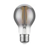 E27 LED lampadina, A60, extra bianca calda (1800 K), 7,5 W, 370lm, Rauchglas