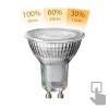 GU10 LED lampadina, PAR16, bianca calda (2800 K), 6,3 W, 374lm, 70°, 3-livelli-dimmer