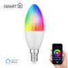 E14 LED RGB bombilla, candela, blanca cálida - blanca fría (2900 - 6400), 5,1 W, 572lm, Smart Home, WLAN, Alexa, mate